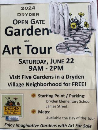 poster of Garden tour info
